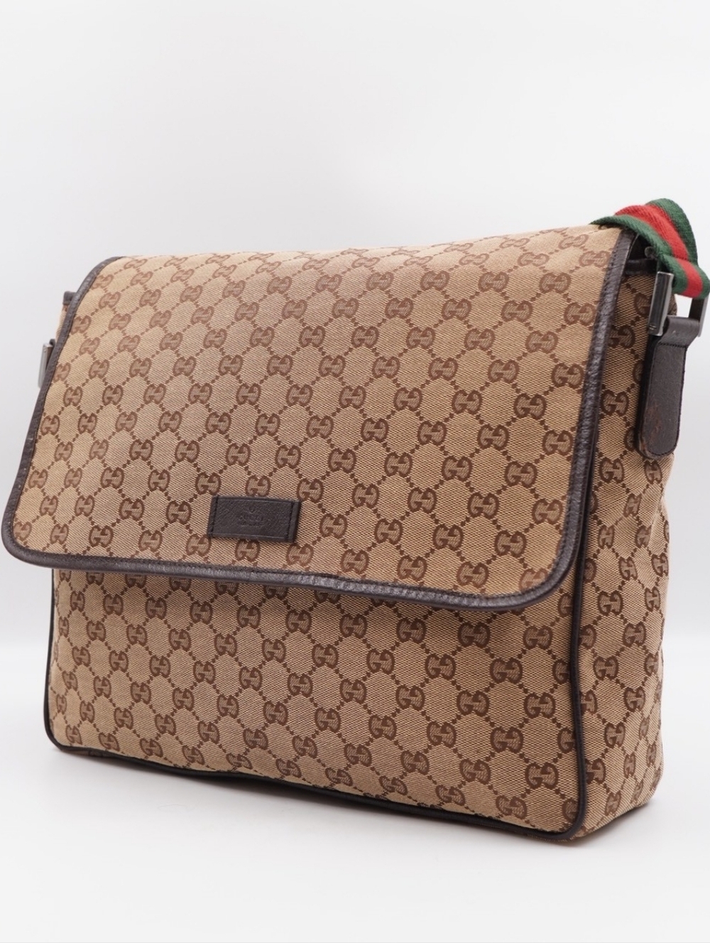 CH20 💗 GUCCI Monogram Canvas Flap Messenger - Picture 4 of 12